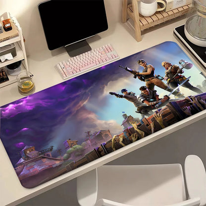Gaming Mouse Pad F-Fortnite Anime Mousepad Deskmat Computer Accessories HD Desk Mat Mats Gamer Mause Office Offices Pc Desktop