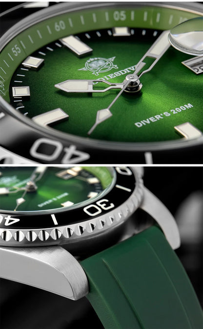ADDIESDIVE AD2089 NEW Sports Watches Men's 41mm Quartz Watch Colorful Rotatable Bezel BWG9 Luminous 200m Waterproof Diving Watch