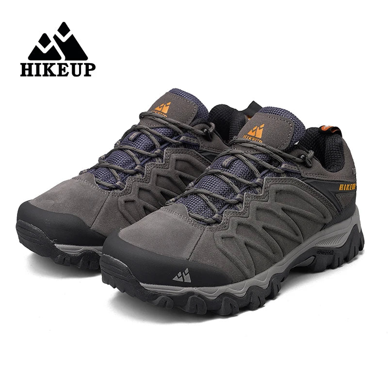 HIKEUP Scarpe da trekking in pelle di alta qualità, resistenti, da outdoor sportivo, da uomo, con lacci, per escursionismo, arrampicata e caccia
