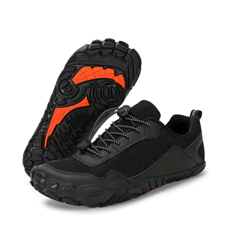 Zapatillas de senderismo para hombre, sin cordones, transpirables, para deportes al aire libre, escalada, trekking y running; antideslizantes, cómodas, calzado informal de jogging para hombre