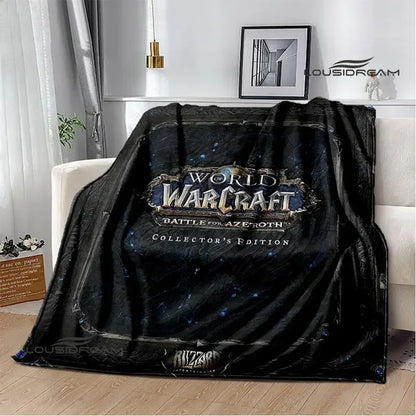 Печатно одеяло Game World of Warcraft, пикник одеяло, топло фланелено одеяло, домашно спално бельо, одеяла за легла, подарък за рожден ден