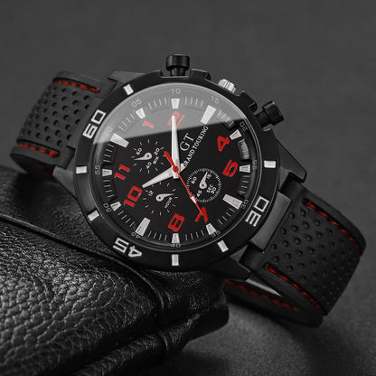 Men Sports Watches Casual Silicone Band Men's Quartz Watch Clock Reloj Hombre（Without Box）