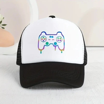 1pc Children's Sunshade Casual Baseball Cap With Gamepad Pattern For Outdoor Playing Funny Pringting Hat