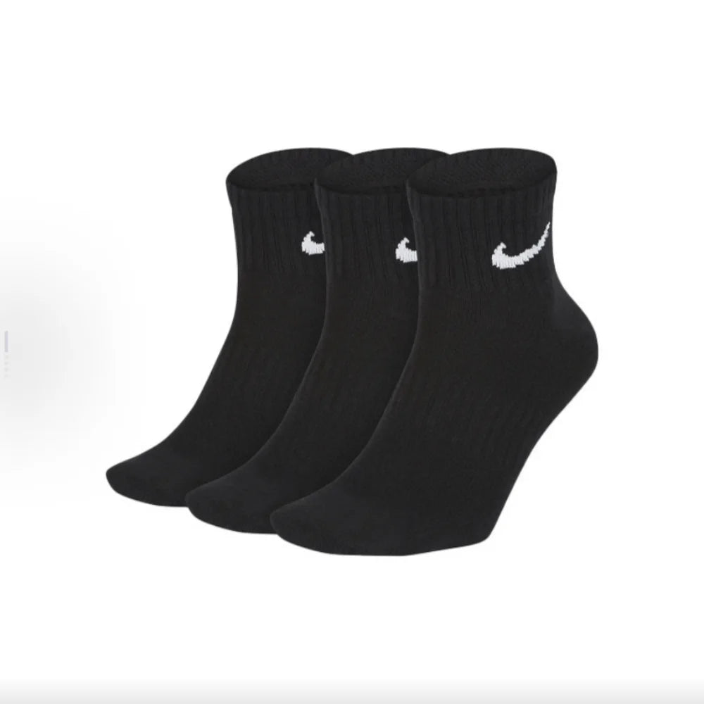 Nike Casual Cushioned Mid-Cut Basketball Socks Unisex Combo Pack White SX7667-100