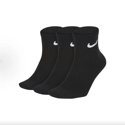 Nike Casual Cushioned Mid-Cut Basketball Socks Unisex Combo Pack White SX7667-100