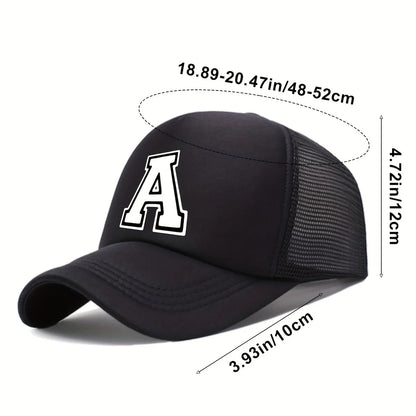 [26-Letter Trendy Baseball Cap] Kids' Lightweight Cap |  Featuring a 26-Letter Truck Driver Design, Perfect for Sun Protection