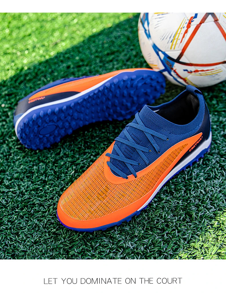New Men's Football Boots Sport Adult Long Spikes Soccer Shoes Training Outdoor Cleats Breathable Non-Slip Boys Match Comfortable
