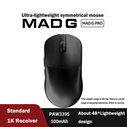 Ratón inalámbrico ultraligero FGG Madlions Mad G Pro Max original 8K HZ de doble modo, baja latencia PAW3395, accesorios gamer y regalos