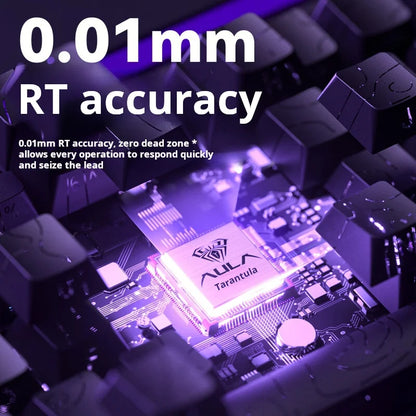 Teclado Mecânico Gaming AULA HERO 68 HE com Eixo Magnético RT, Iluminação RGB com Fio, Taxa de Polling 8K e Gravação Lateral