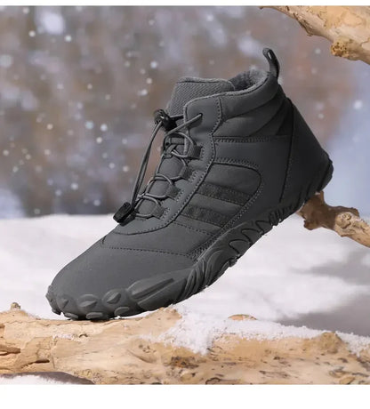 Bottes de randonnée d'hiver pour hommes, chaussures de randonnée imperméables en fourrure, baskets à cheville, chaussures de travail d'extérieur en fourrure, bottes de neige pour femmes, grande taille 47