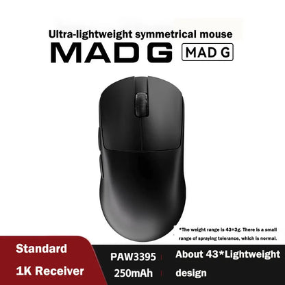 Ratón inalámbrico ultraligero FGG Madlions Mad G Pro Max original 8K HZ de doble modo, baja latencia PAW3395, accesorios gamer y regalos
