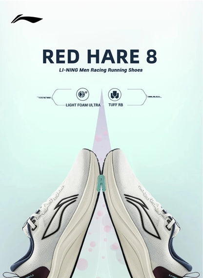 Zapatillas de running de competición Li-Ning RED HARE 8 para hombre, LIGHT FOAM ULTRA, reflectantes, amortiguadas y estables, zapatillas ligeras LiNing ARPV001