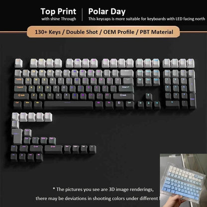 133+ tasti OEM Profile Gradient Keycaps per tastiera meccanica da gaming con switch Cherry MX, PBT retroilluminati RGB, layout ISO, keycap