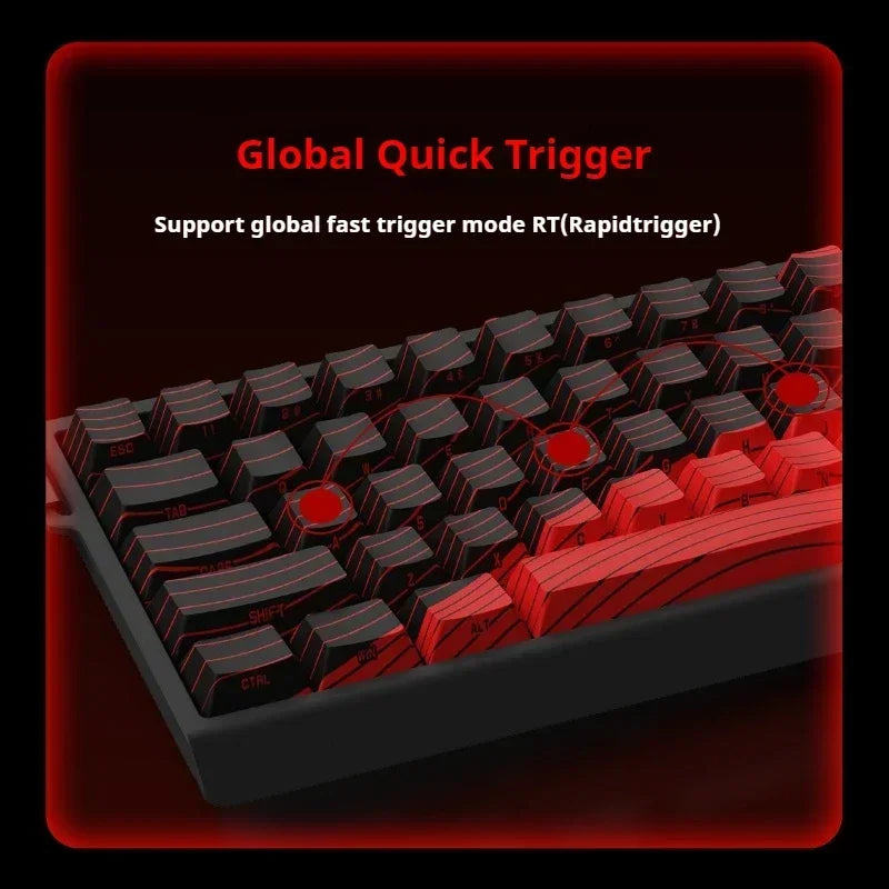 Teclado gaming FGG MAD60 RGB de eje magnético, dedicado para juegos, con hot-swap completo de teclas, respuesta rápida y personalización de nivel inicial