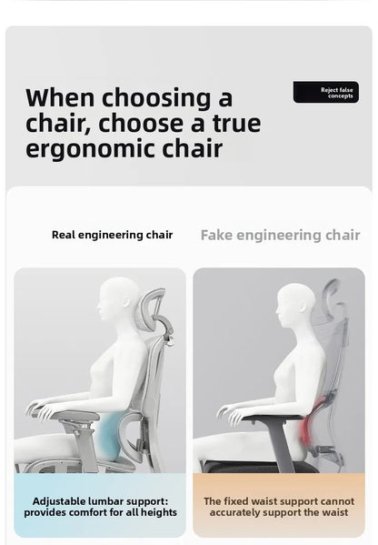Silla ergonómica minimalista portátil con reposabrazos 10D, silla para ordenador, silla de oficina, silla de estudio, silla gaming, resistente a la gravedad y duradera