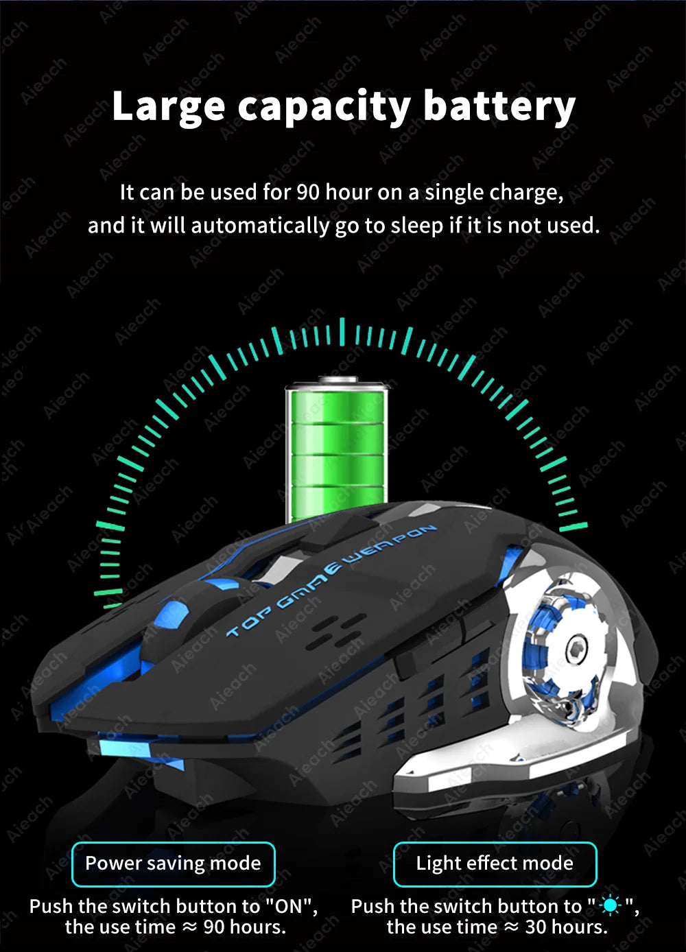 Rechargeable Wireless Mouse Gaming Computer Silent Bluetooth Mouse USB Mechanical E-Sports Backlight PC Gamer Mouse For Computer
