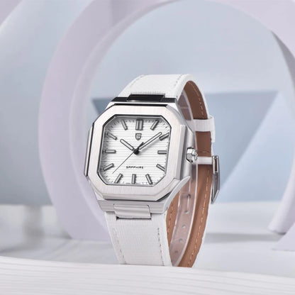 Reloj de lujo cuadrado de cuarzo PAGANI DESIGN 2026 para hombre, cristal de zafiro AR, movimiento japonés, luminoso, acero 316L completo
