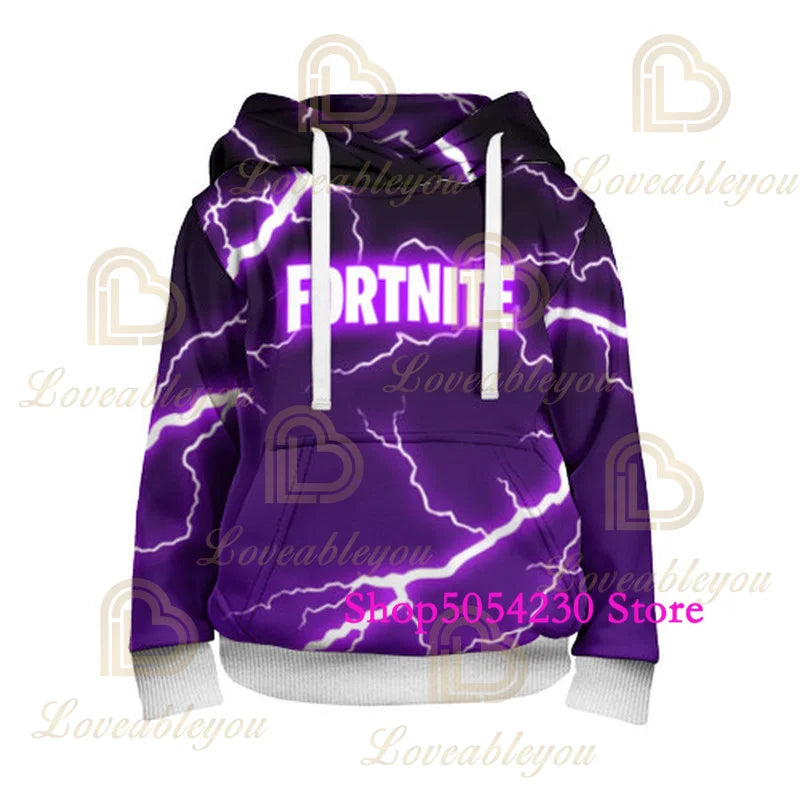 Sudadera con capucha de Fortnite con llama impresa en 3D, estilo Battle Royale de dibujos animados, para hombre y mujer, camiseta con capucha de héroe de videojuego para adolescentes