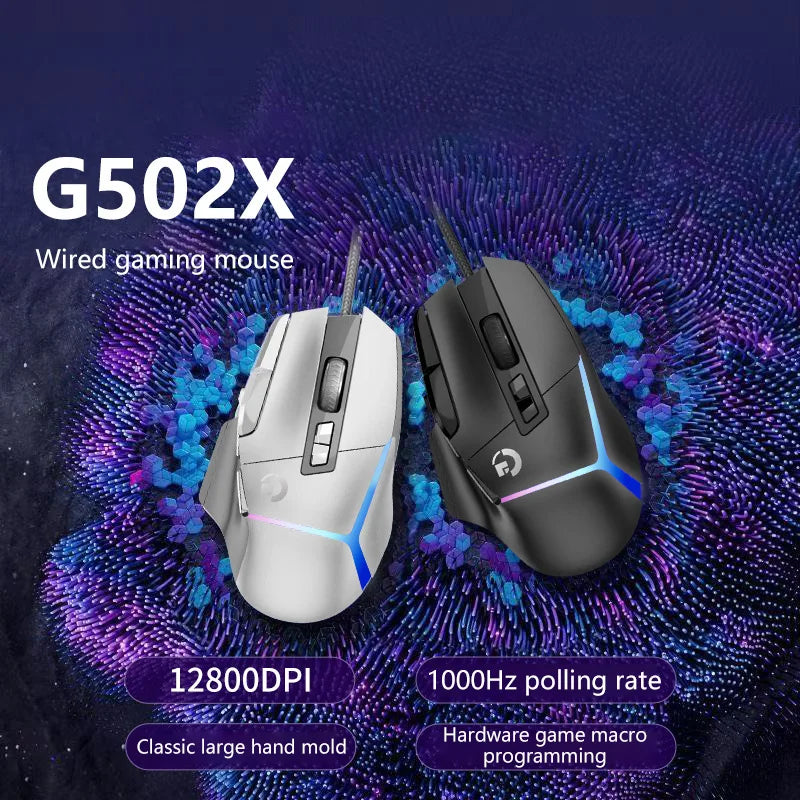 Mouse de gaming wireless ergonomic, reîncărcabil prin USB, Bluetooth, cu senzor optic, programabil, cu conexiune prin cablu, pentru Windows