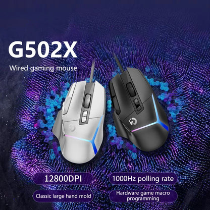 Mouse de gaming wireless ergonomic, reîncărcabil prin USB, Bluetooth, cu senzor optic, programabil, cu conexiune prin cablu, pentru Windows