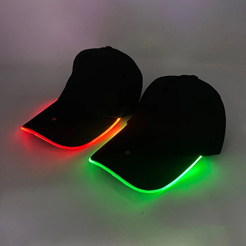 Adult Hat Led Optical Fibre Cap Hip Hot Hat NightClub Concert Masquerade Outdoor Fun Event Supplies Rap Summer Hat