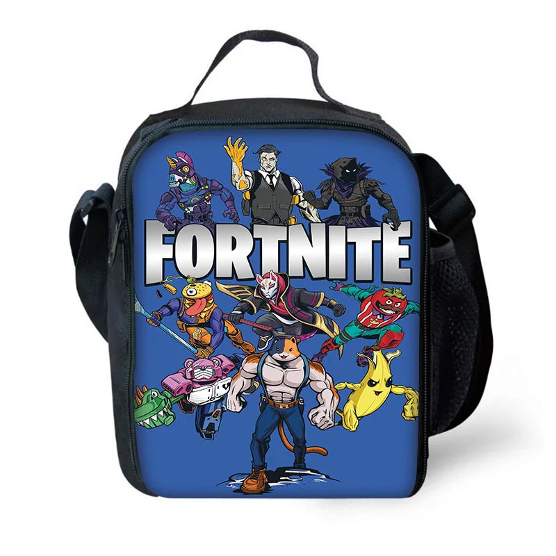 Borsa termica isolata grande per bambini F-FortniteS, capiente, per ragazzo, ragazza, studentessa, picnic all’aperto, pranzo, riutilizzabile con funzione cooler
