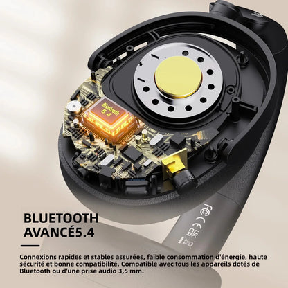 Auriculares inalámbricos Bluetooth 5.4 Oneodio SuperEQ A200 con ANC – Auriculares circumaurales con cancelación de ruido, micrófono ENC, audio Hi-Res y control desde app
