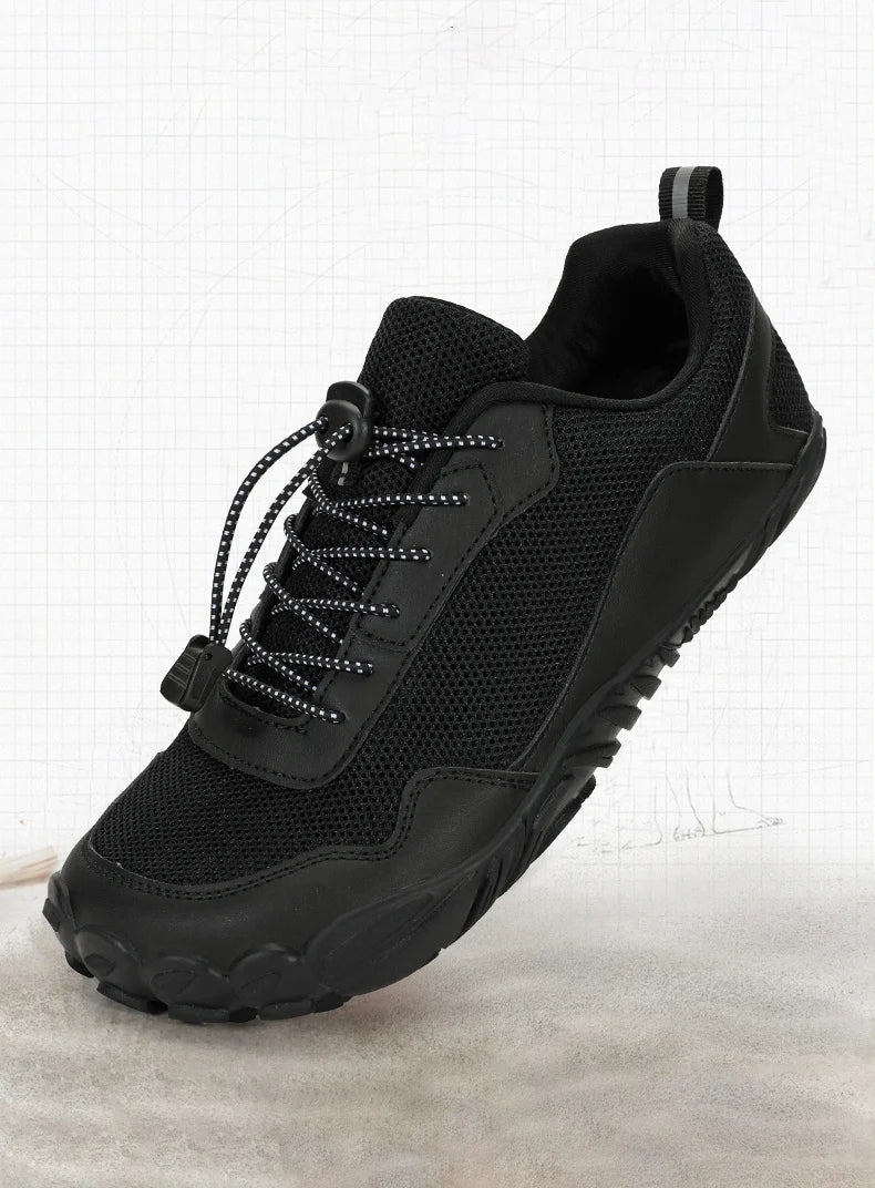 Zapatillas de senderismo para hombre, sin cordones, transpirables, para deportes al aire libre, escalada, trekking y running; antideslizantes, cómodas, calzado informal de jogging para hombre
