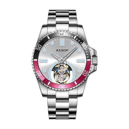 AESOP 2025 Men Flying Tourbillon Mechanical Wristwatch Male Skeleton Luxury Sapphire Watch Mens Waterproof Super Luminous Clocks