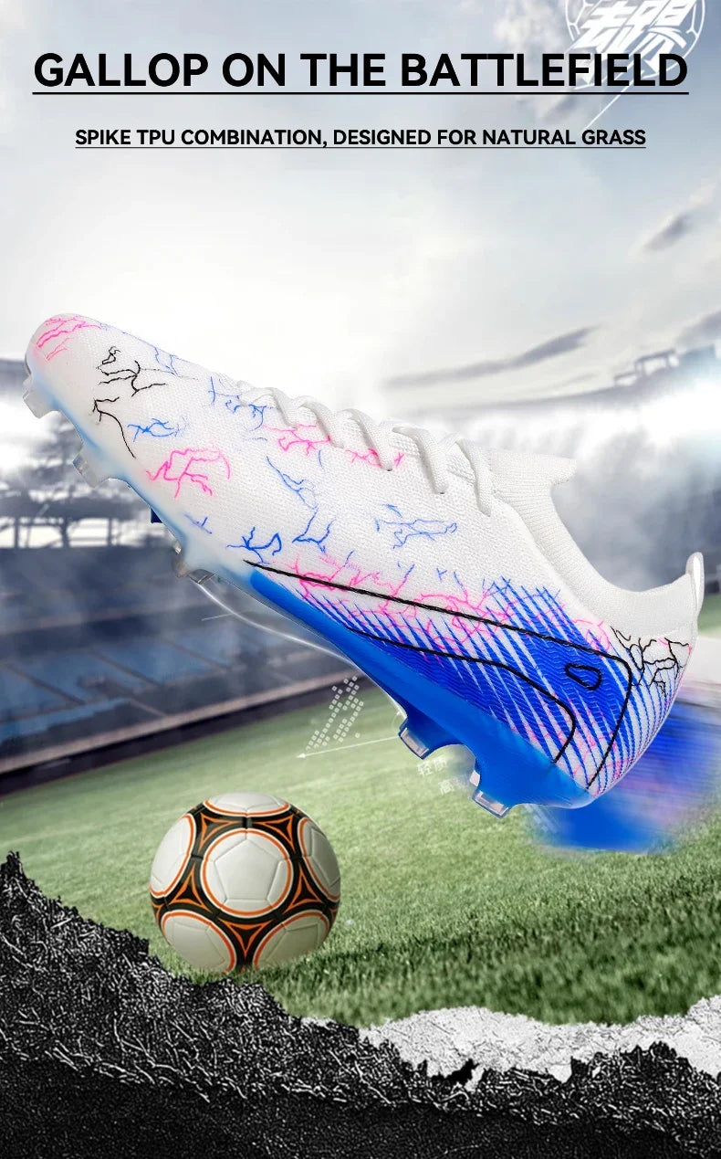 New Men's Soccer Shoes Training Wholesale Top Football Boots Sneakers FG Quality Cleats Non-Slip Drop Shipping Unisex Adult