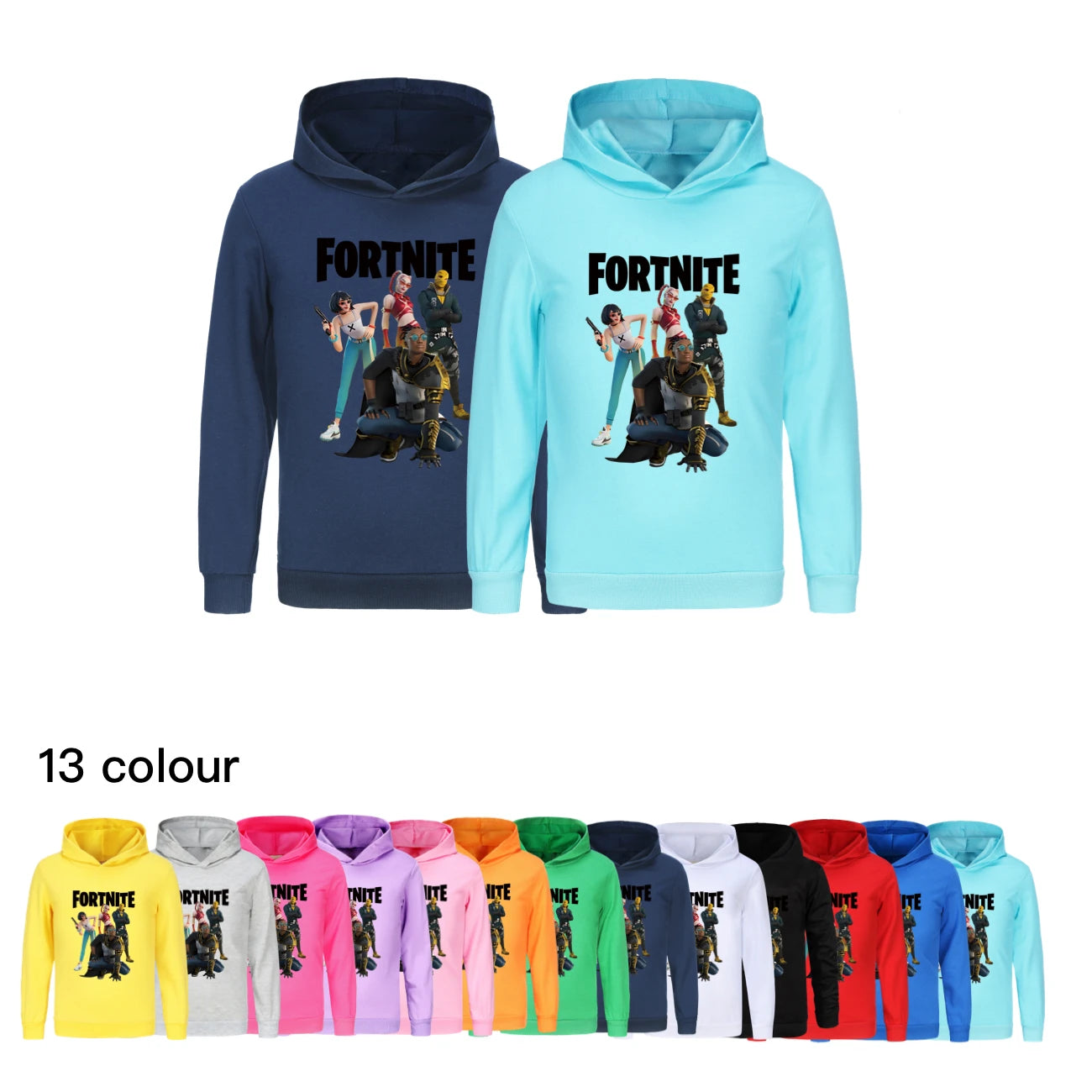 Felpa con cappuccio Fortnite per bambini, abbigliamento da principessa per bambine, abbigliamento moda per neonati, vestiti da maschietto, felpa primavera autunno, top per bambini 4403