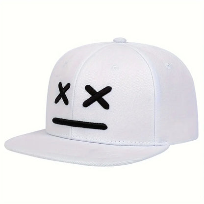 Unisex XX Smiling Face Embroidery Hip-hop Hats Spring Autumn Adjustable Casual Snapback Baseball Caps Sunscreen Hat Sports Cap