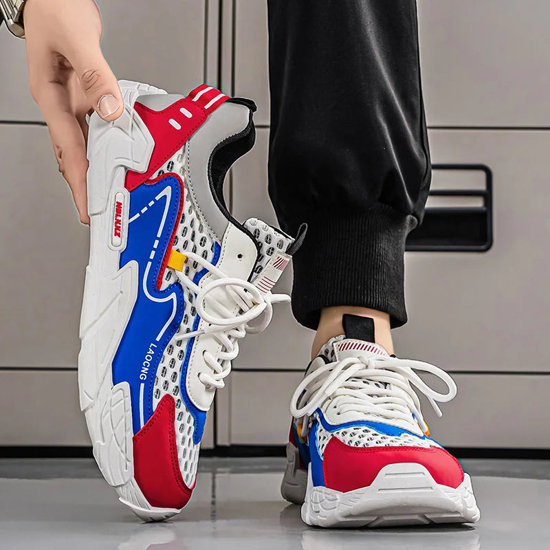 Scarpe sportive da uomo estive in mesh, casual e alla moda, con lacci, per camminare, 2026 nuove sneakers giovani per uso quotidiano e pendolarismo, comode e versatili