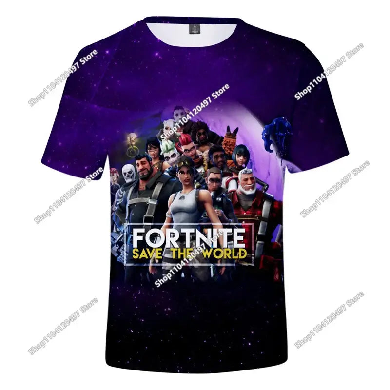 Camiseta 3D Battle Royale Fortnite, camisetas para hombres y mujeres, niños y niñas, tops de dibujos animados Victory, ropa para adolescentes, camisetas y tops infantiles de héroes de videojuegos