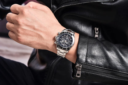 Reloj mecánico automático PAGANI DESIGN para hombre, de acero inoxidable, resistente al agua 10Bar, deportivo, de lujo casual para hombre