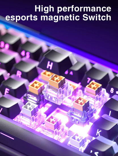 AULA HERO68 HE Tastiera con switch magnetici, Rapid Trigger, polling rate 8K, tastiera da gaming eSports RGB cablata meccanica