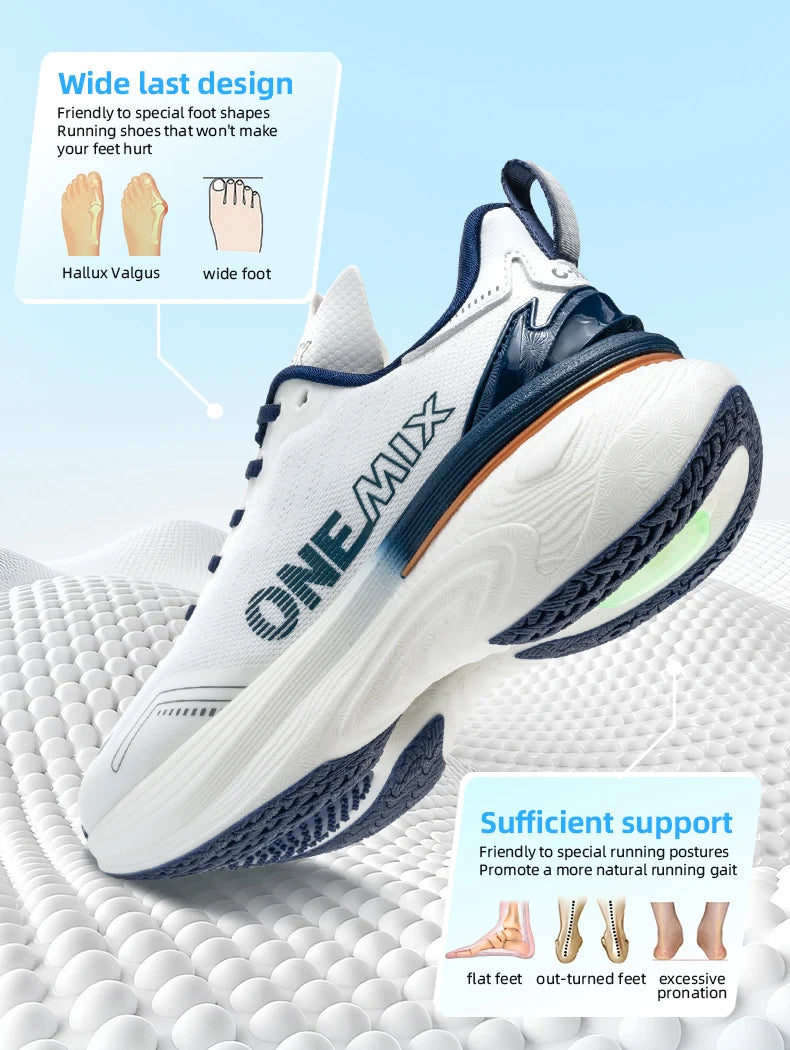 Scarpe da jogging e running ONEMIX Bumper Max unisex, sneaker leggere da strada resistenti all’usura, scarpe sportive fashion per il fitness
