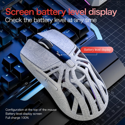 SMAILWOLF M8 Wireless Bluetooth Tri-Mode Mouse Lightweight PAW3311 Gaming RGB Magnetic Charging 12000dpi Gaming Mouse