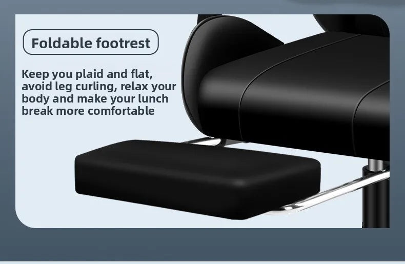 Bequemer ergonomischer Gaming-Stuhl für langes Sitzen, neigbar, mit Massagefunktion und Drehfunktion