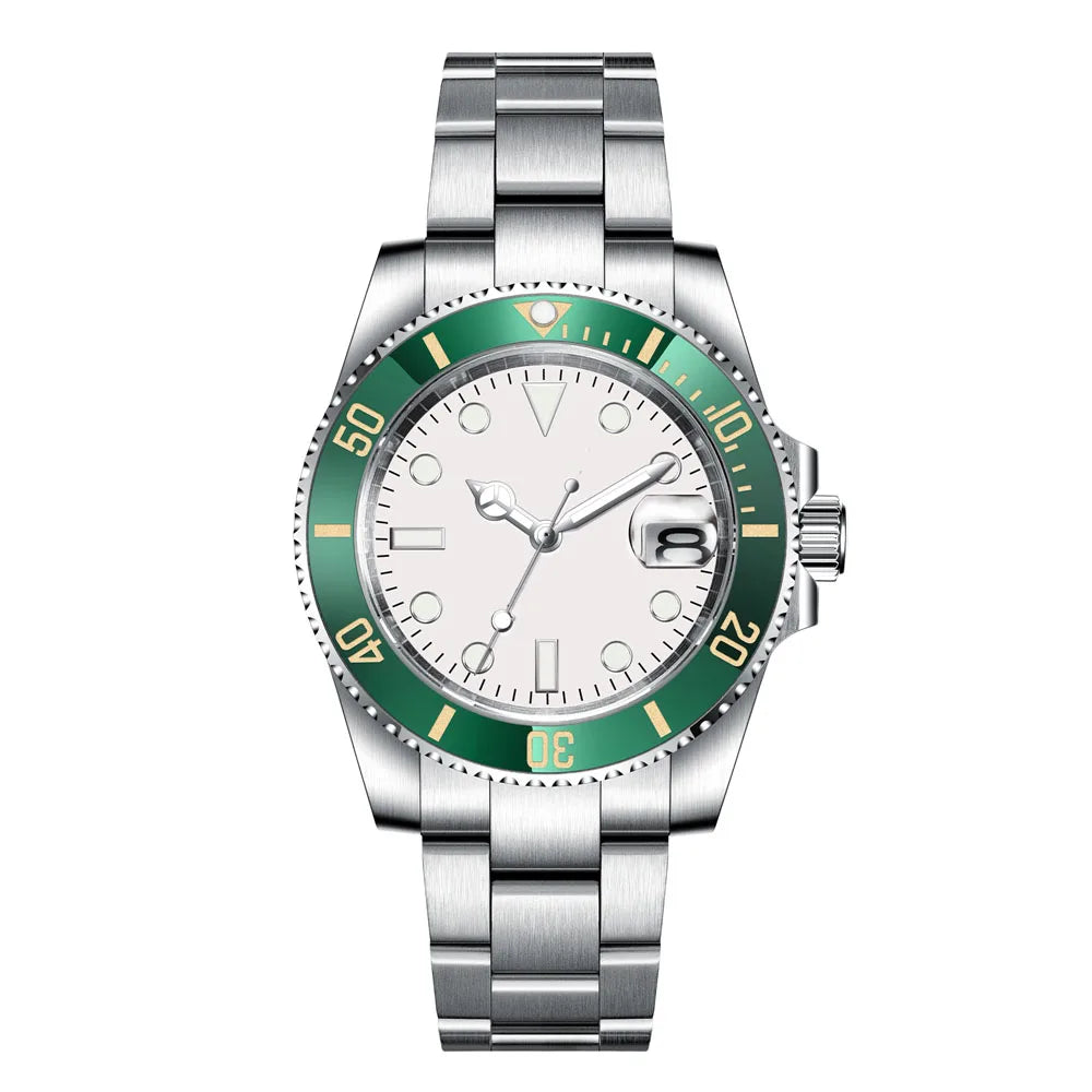 Custom watches Luxury Sapphire MIYOTA/NH35 Automatic Wristwatch Mechanical Mens Watch Sterile Dial Ceramic 10Bar Lume Male Clock