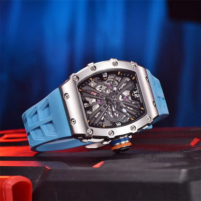 Orologio da uomo PAGANI DESIGN 2026 New al quarzo, movimento VH65, quadrante scheletrato, impermeabile 100M, sportivo rettangolare, vetro zaffiro