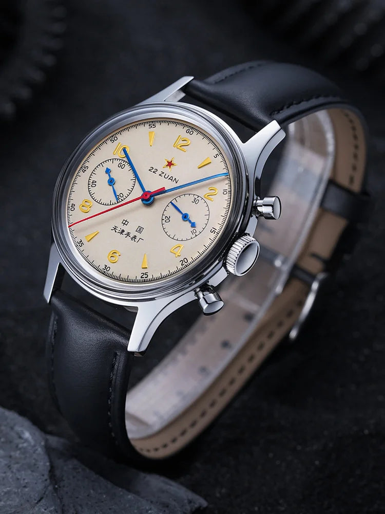 Relógio mecânico masculino Seagull 1963 International Edition Pilot Clock ST1901, cronógrafo retro de pulso, aviação da Força Aérea, novo