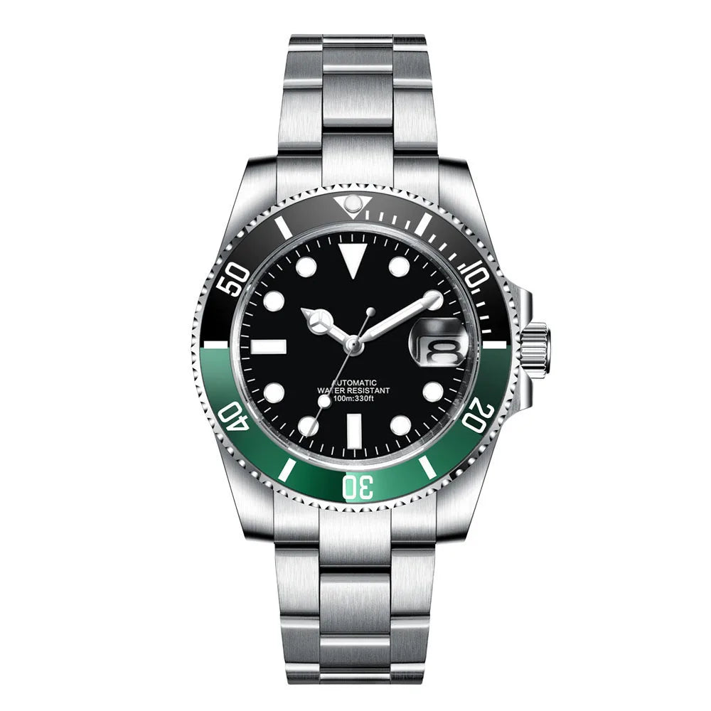 Custom watches Luxury Sapphire MIYOTA/NH35 Automatic Wristwatch Mechanical Mens Watch Sterile Dial Ceramic 10Bar Lume Male Clock
