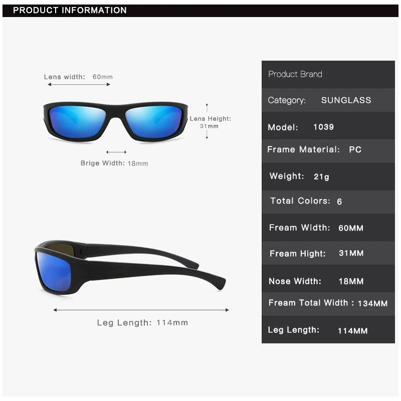 2024 Fashion Polarization Cycling Sunglasses Retro Sport Fishing Glasses Men Women Lightweight Driving Cycling Running UV400