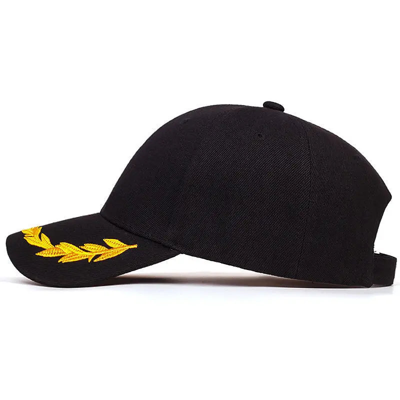 Cappellino da baseball regolabile da uomo con logo personalizzato, per primavera e autunno, ricamo a spiga di grano tinta unita, cappellino trucker fashion da donna, cappello con visiera FS parasole