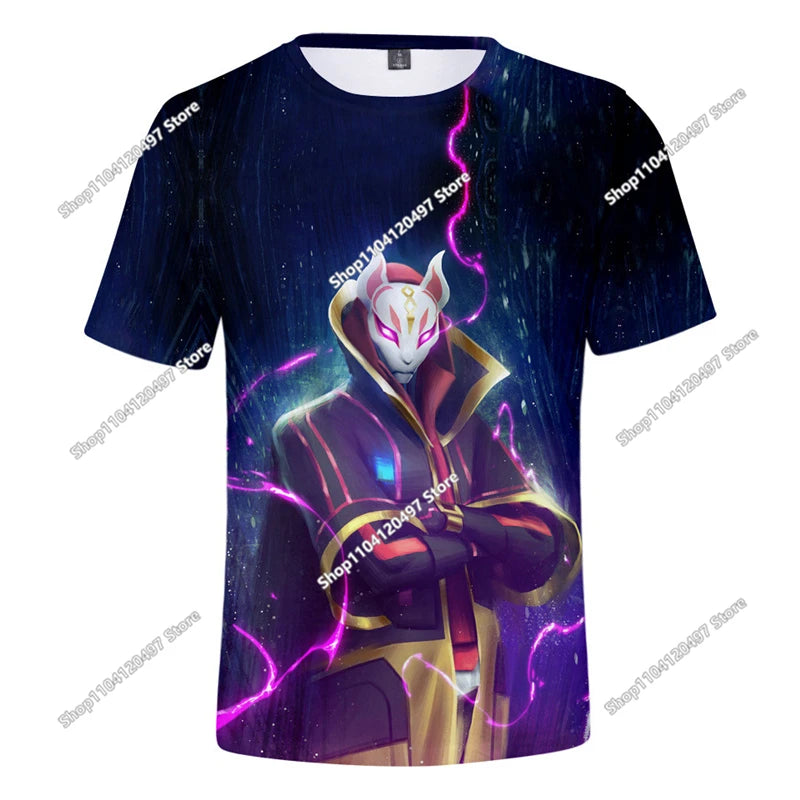 Camiseta 3D Battle Royale Fortnite, camisetas para hombres y mujeres, niños y niñas, tops de dibujos animados Victory, ropa para adolescentes, camisetas y tops infantiles de héroes de videojuegos