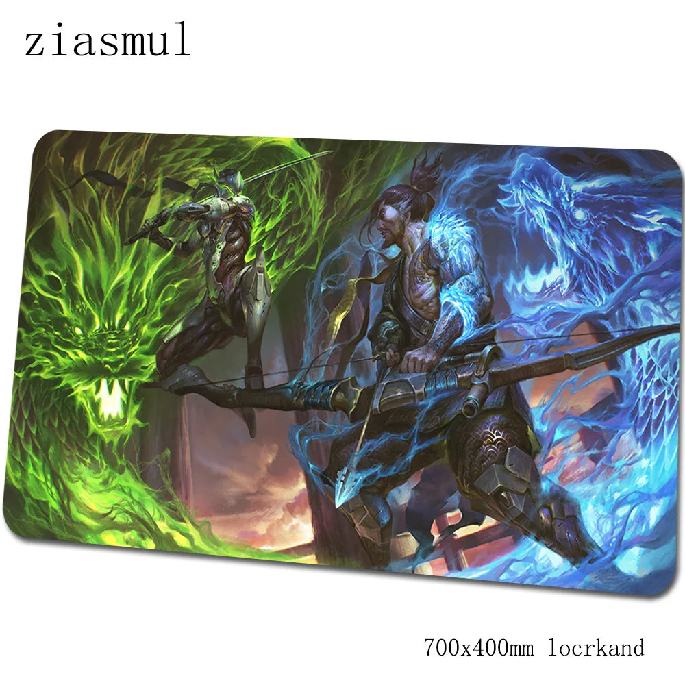 Tappetino per mouse Overwatch, elegante tappetino per computer 70x40cm, gaming mousepad grande XL, tappetino per mouse e tastiera per giochi PC e scrivania gamer