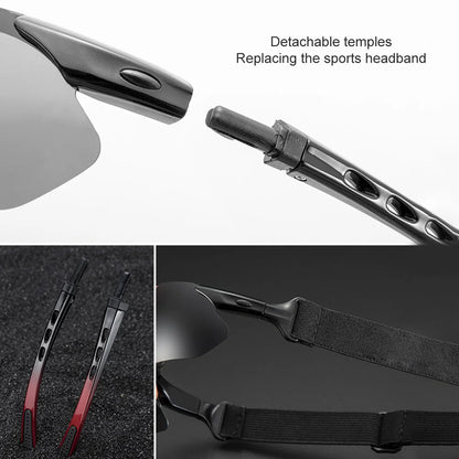 ROCKBROS Polarisierte Fahrradbrille Sonnenbrille Herren Damen MTB-Rad Rennrad-Brille Fahrradfahren Outdoor-Sport Wandern Schutzbrille 5 Gläser