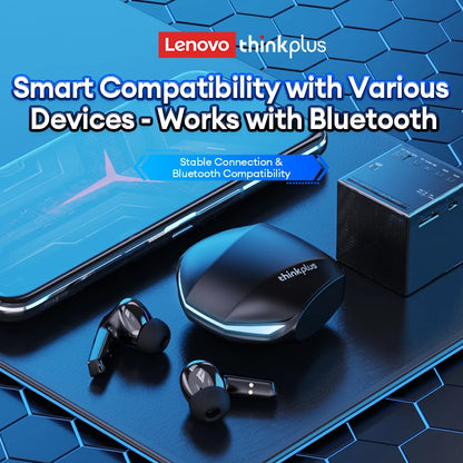 Auricolari wireless Lenovo GM2 Pro TWS Bluetooth 5.3 – Auricolari HD con controllo touch e microfono, cuffie sportive impermeabili