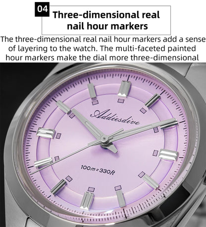 ADDIESDIVE 2026 New Luxury Men Analog Watch VH31 Bubble Glass Quartz Watch 10Bar BGW9 Luminous Steel Personalized Watch AD2515